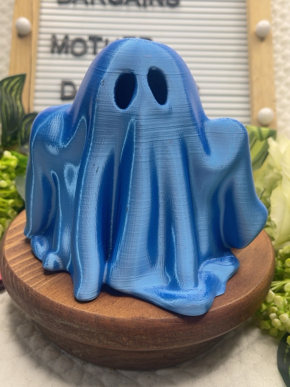 Blue 3D Printed Ghost Figurine Halloween Spooky Shelf Tabletop Decor
👻✨ Boo! Ad